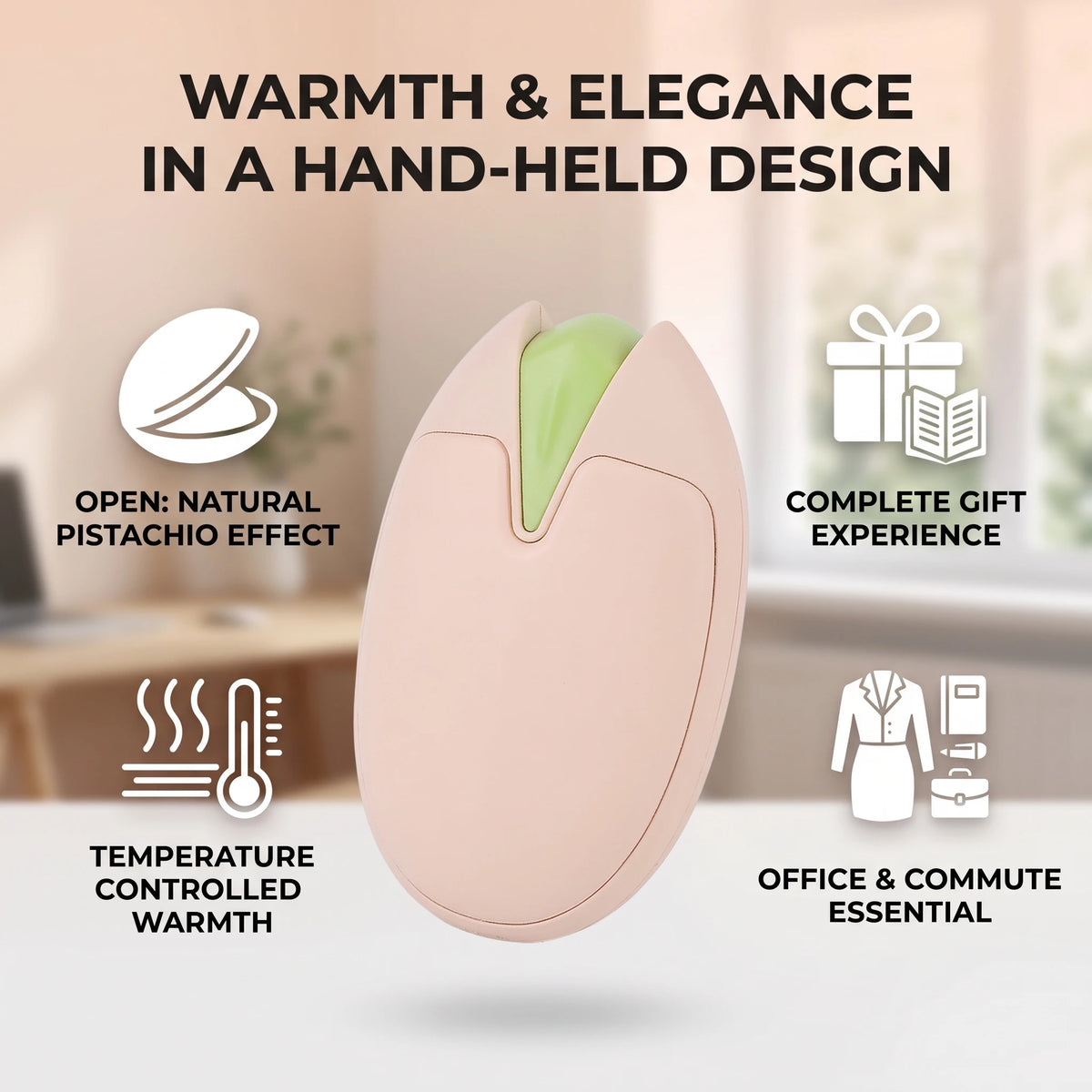 2 in 1 Electric Magnetic Hand Warmer USB Rechargeable 6000mAh Portable Pocket Hand Heater with 3 Adjustable Levels for Outdoor