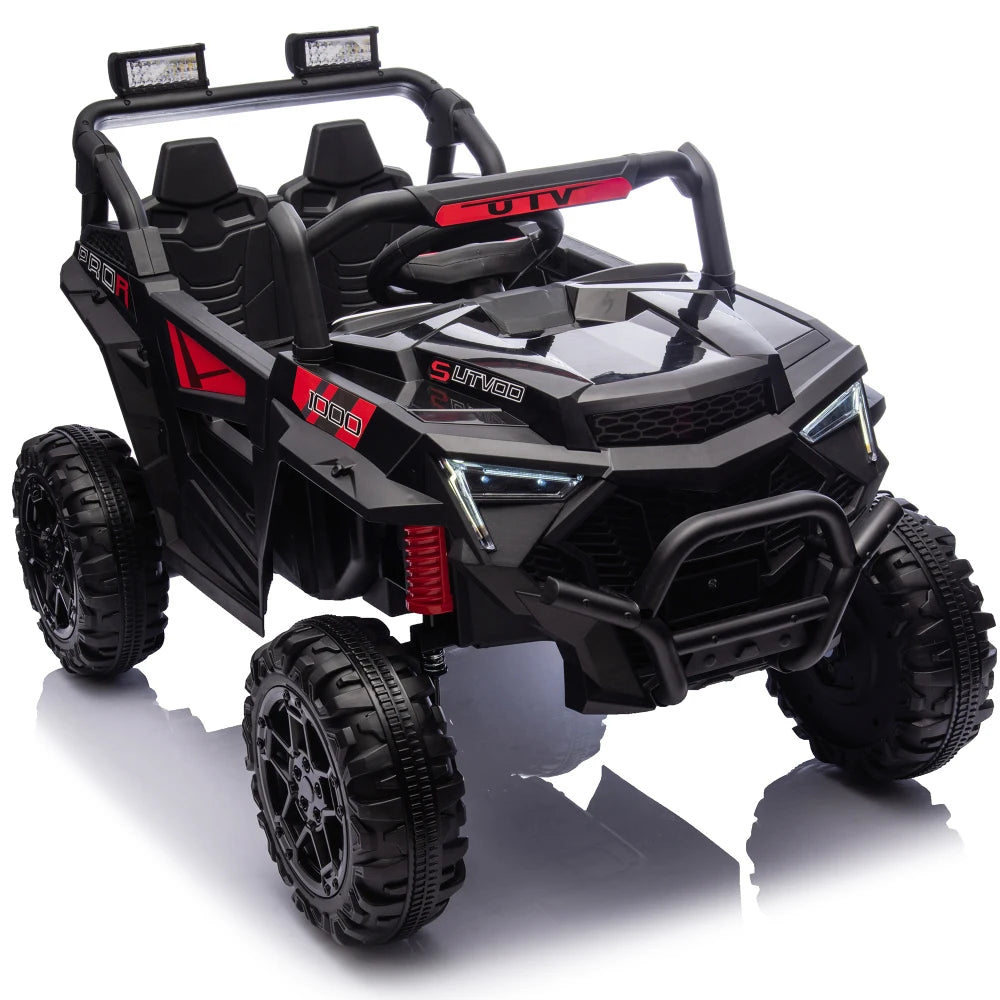24V 400W Kids Ride On UTV 2-Seater Electric Car with Parent Remote Control 4-Wheel Suspension Bluetooth Music LED Power Display
