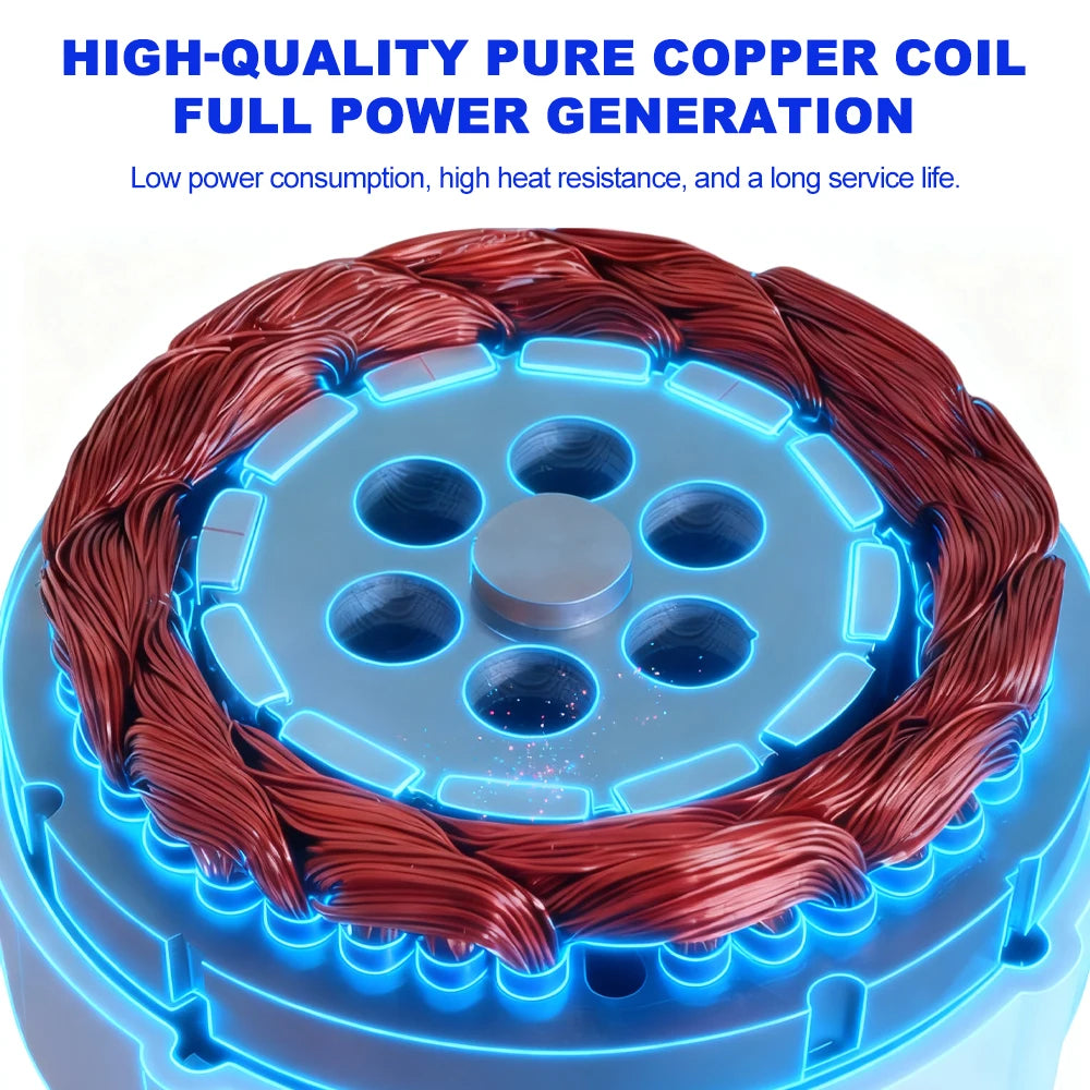 US Delivery 5000W Vertical Wind Turbine 12V/24V/48V Low-Speed Permanent Magnet Generator With Free Charging Controller