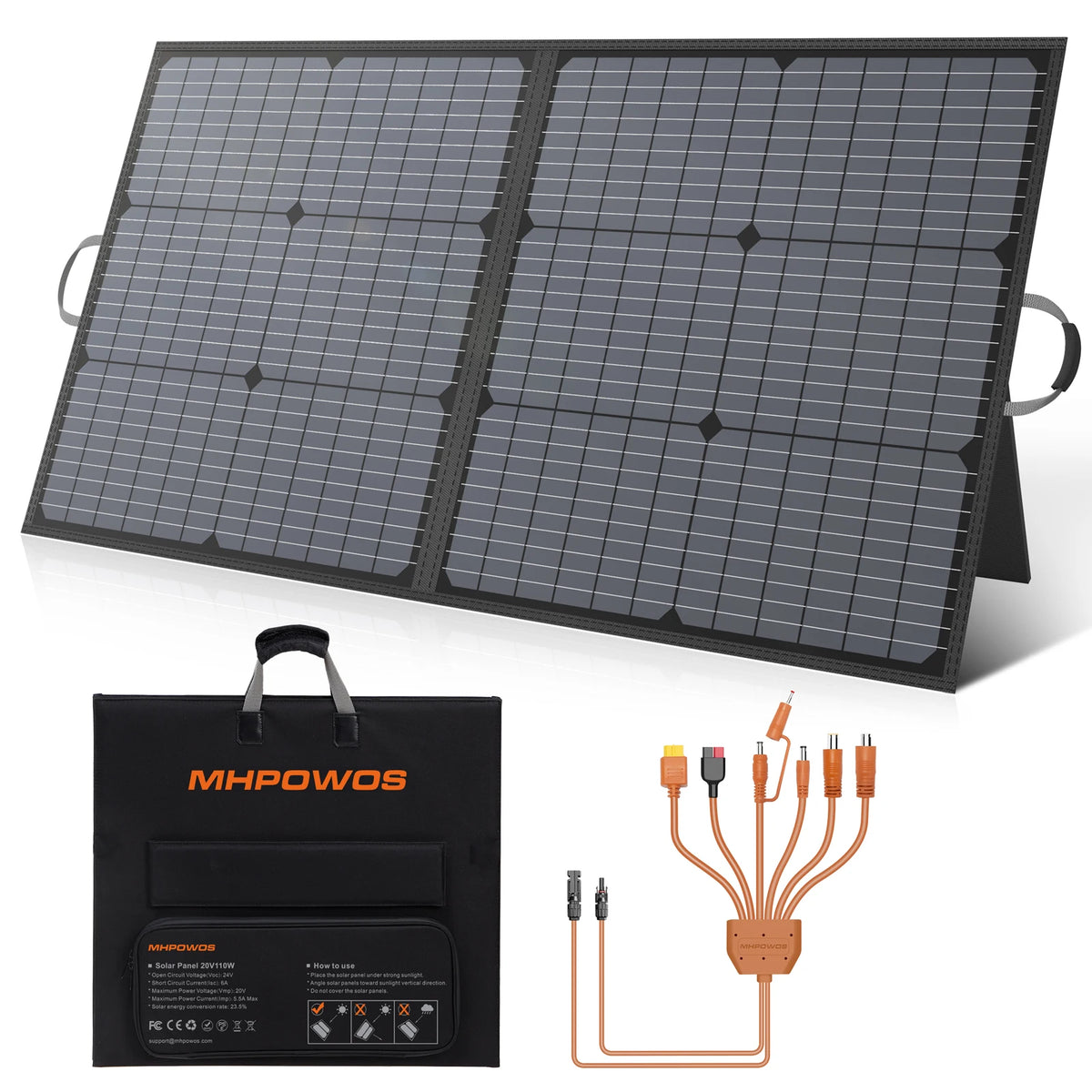 MHPOWOS 400W 220W 110W Solar Charger Portable Waterproof Foldable Solar Panel for Camping RV Garden Roof Off Grid System
