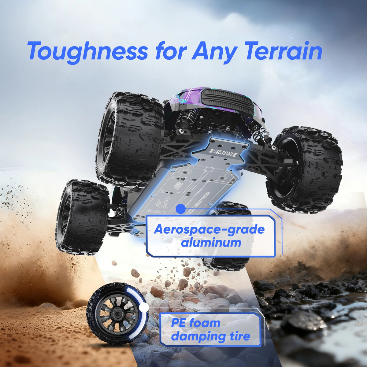 JIUSI PT14R MT14R 1/14 4WD RC Car 80km/h Brushless 2.4G Remote Control Racing Car High Speed Off-road RC Truck 3S 35C 2200mAh
