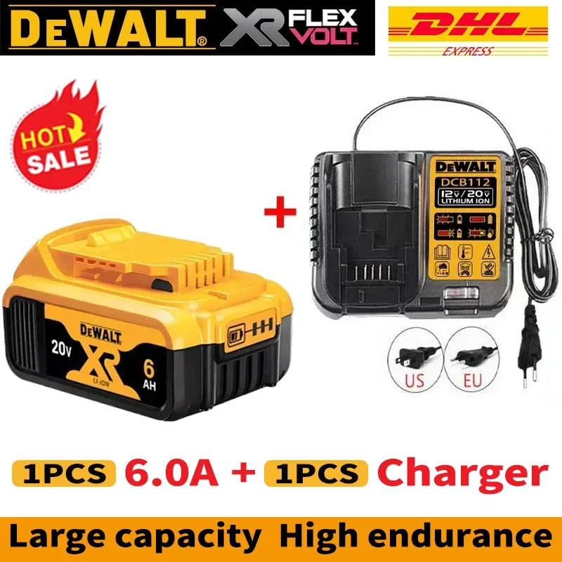 👍DeWALT Original Battery 20V/60V 5Ah 6Ah 9Ah MAX FlexVolt for DCB606 DCB205 DCB206 DCB209 DCB182 Power Tool.