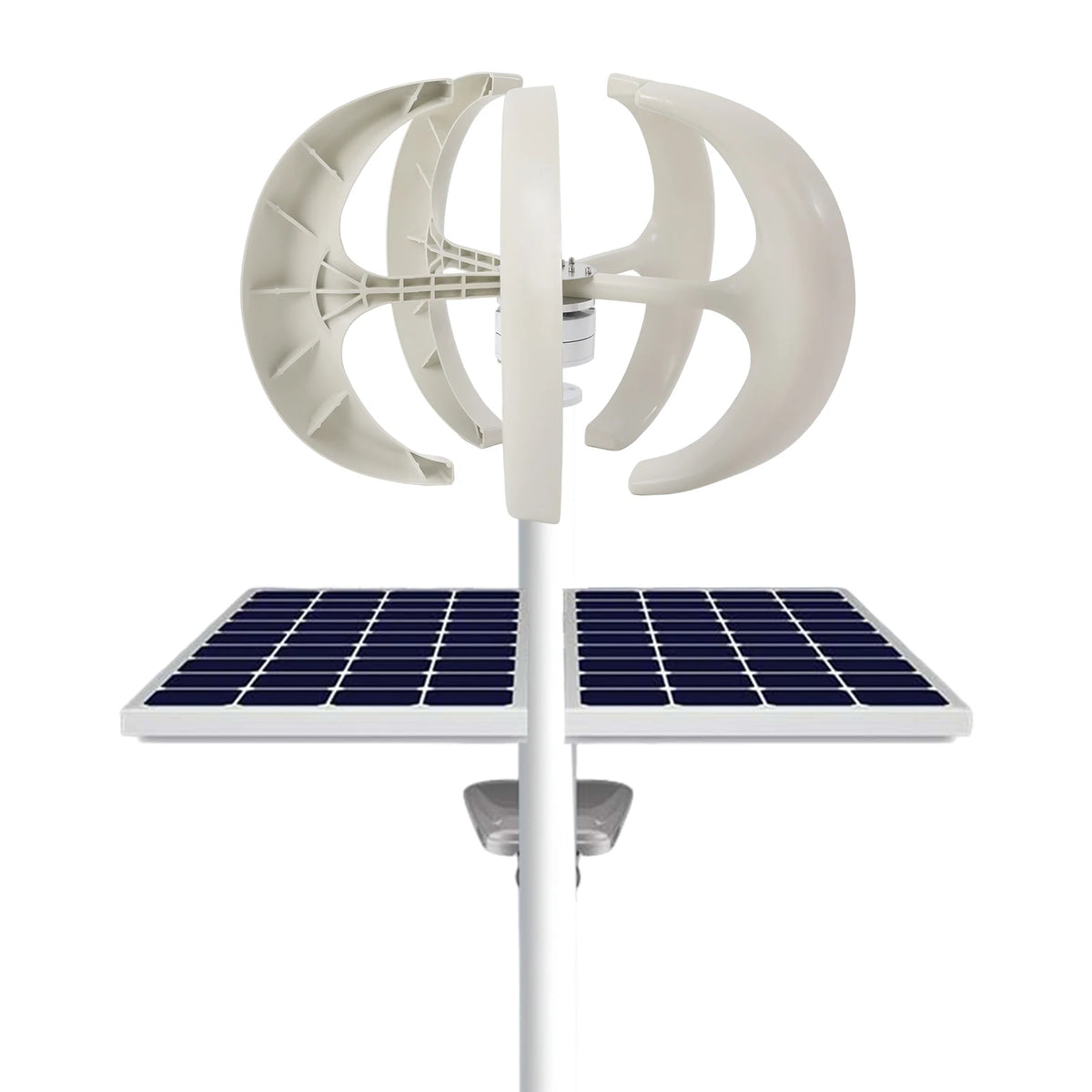 600W Wind Generator 12V, White Lantern Vertical Wind Turbine Kit with MPPT Controller, Low Start Speed 2m/s High Power