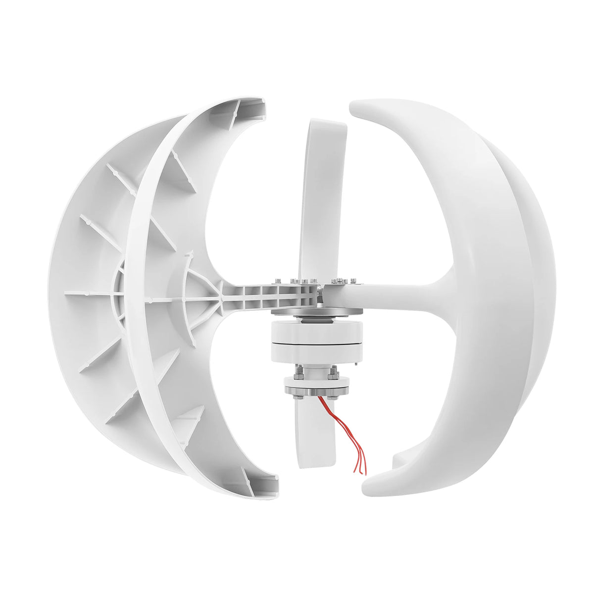 600W 24V Vertical Axis Wind Turbine Generator Lantern Shape 5 Blades Low Start Up Speed 2m s IP67 Controller Flange for Home Marine Street Light Off Grid
