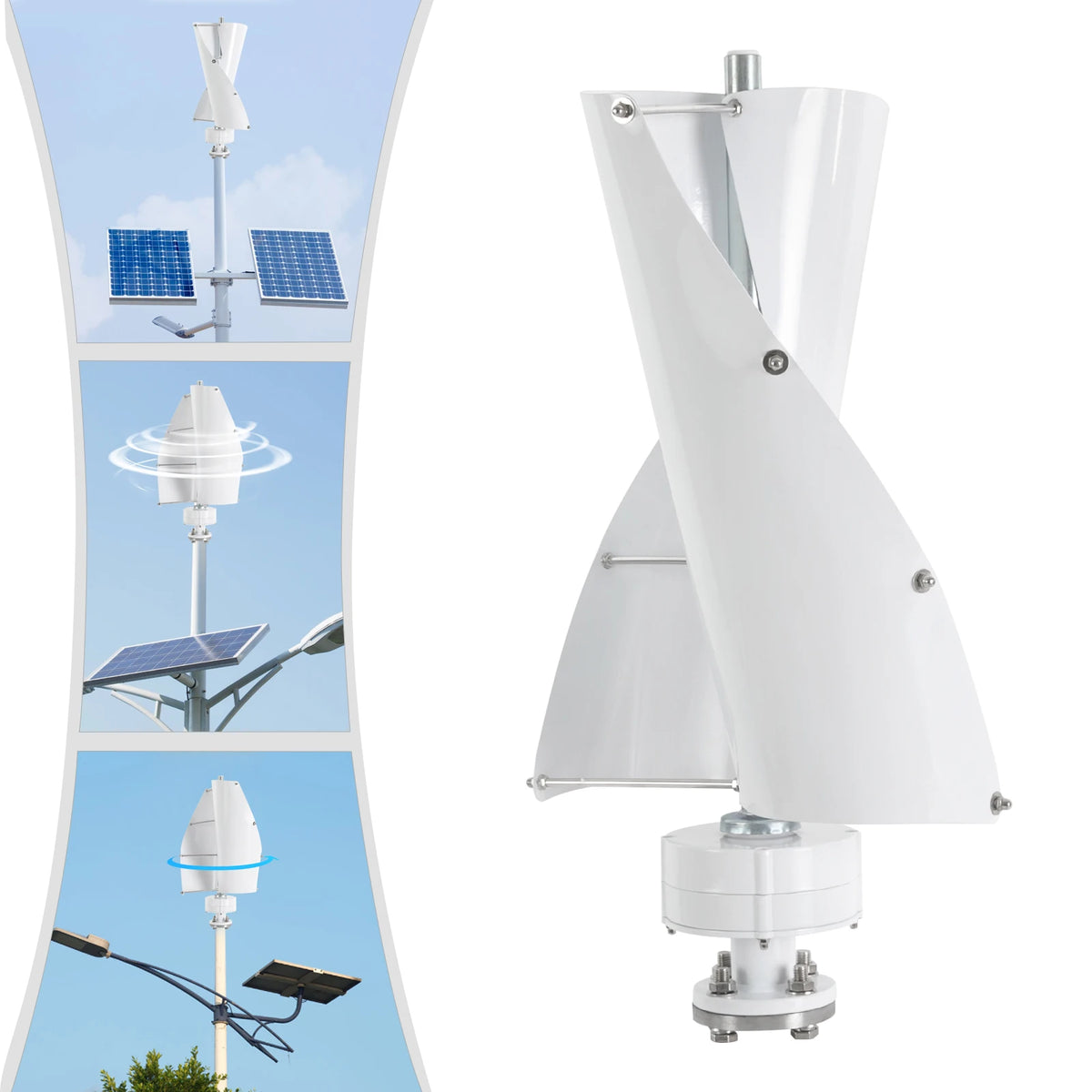 500W Wind Generator 42.65ft/s Vertical Axis Wind Turbine, permanent Magnet Rotor Wind Turbine Power Generation for Energy Supply