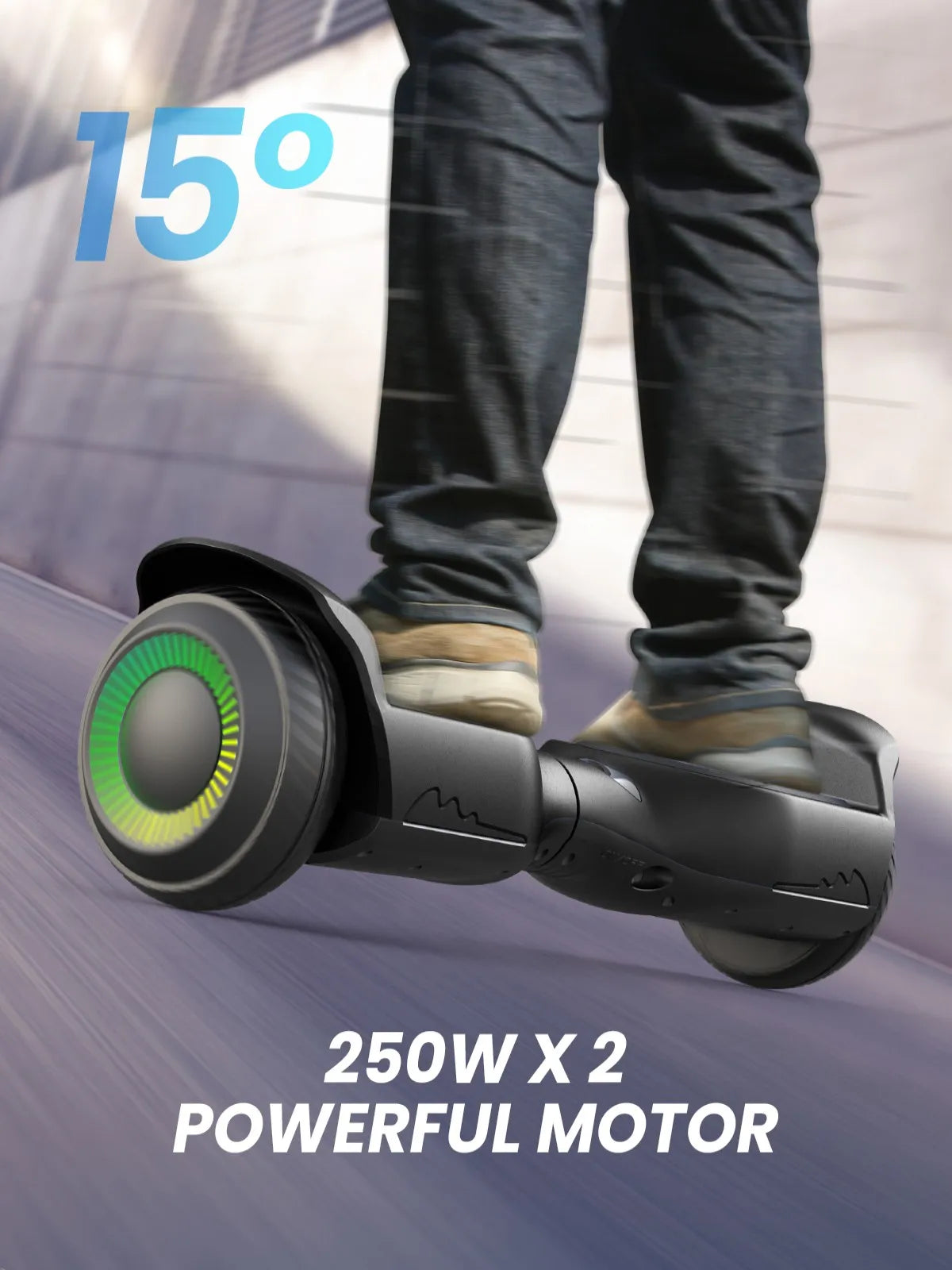 GYROSHOES Kids Hoverboard 6.5'' All Terrain UL 2272 Certified, Self Balancing Scooter with Dual 250W Motors, Bluetooth Speaker & LED Lights, Off-Road Tire, 7.75Mph Top Speed, Gift for 6-12 Year Old Boys Girls