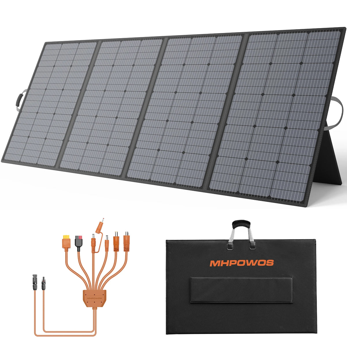 MHPOWOS 400W 220W 110W Solar Charger Portable Waterproof Foldable Solar Panel for Camping RV Garden Roof Off Grid System