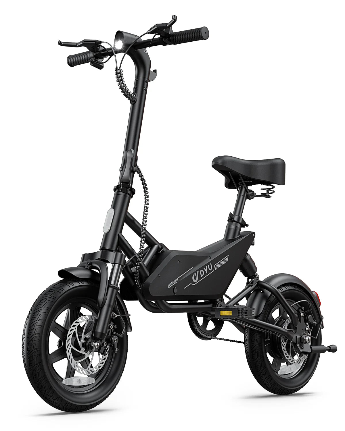 DYU X1 14” Folding Electric Bike Mini E-Bike 500W Peak 20MPH 36V 7.8AH Battery Compact City Commuter Electric Bicycle Style