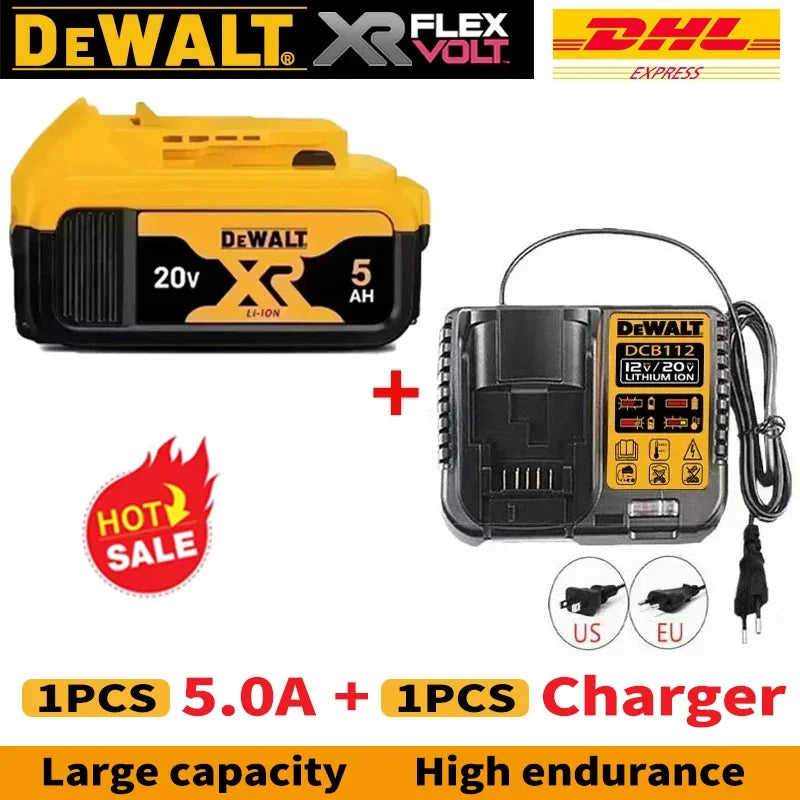 👍DeWALT Original Battery 20V/60V 5Ah 6Ah 9Ah MAX FlexVolt for DCB606 DCB205 DCB206 DCB209 DCB182 Power Tool.