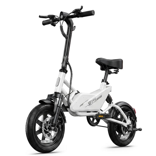 DYU X1 14” Folding Electric Bike Mini E-Bike 500W Peak 20MPH 36V 7.8AH Battery Compact City Commuter Electric Bicycle Style