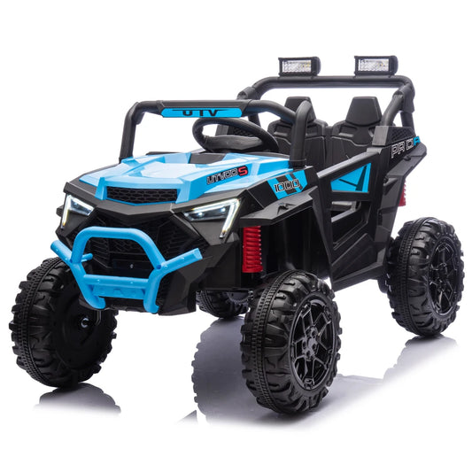 24V 400W Kids Ride On UTV 2-Seater Electric Car with Parent Remote Control 4-Wheel Suspension Bluetooth Music LED Power Display
