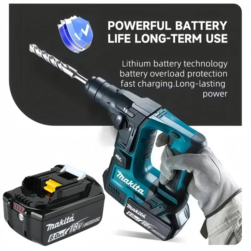 100% Original Makita Battery, 18V 6.0Ah Rechargeable Battery, Replacing Makita BL1830B L1840B L1850B L1860B, Power Tool Battery