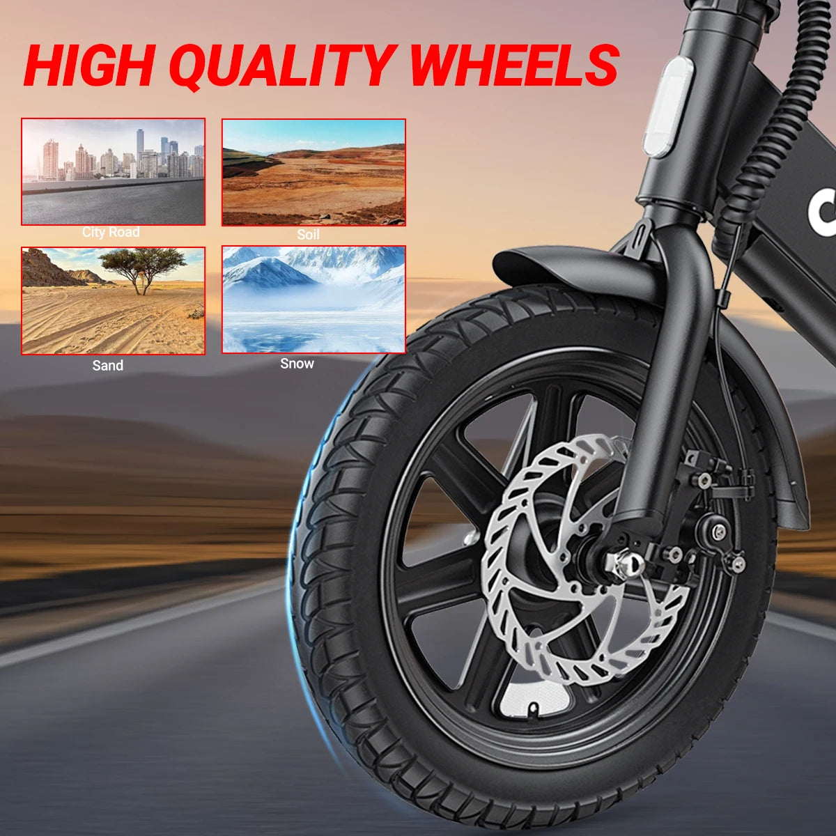DYU C3 E-bike Peak 500W Motor 36V7.8AH Battery Electric Bike,20mph 14 inch City Electric Bicycle UL2849