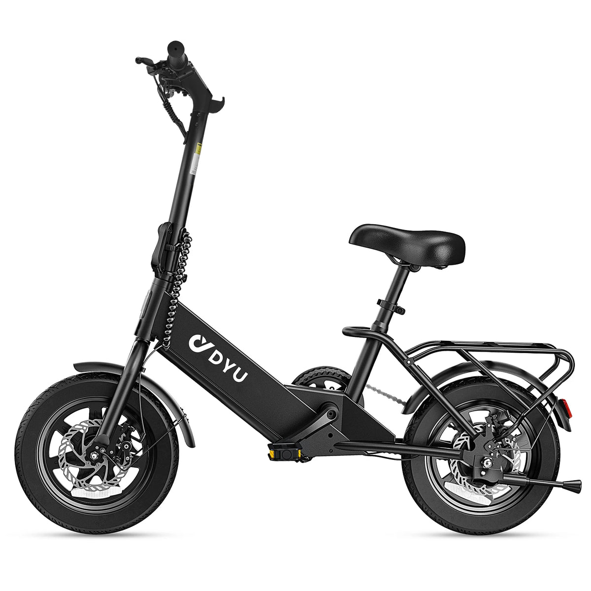 DYU C3 E-bike Peak 500W Motor 36V7.8AH Battery Electric Bike,20mph 14 inch City Electric Bicycle UL2849