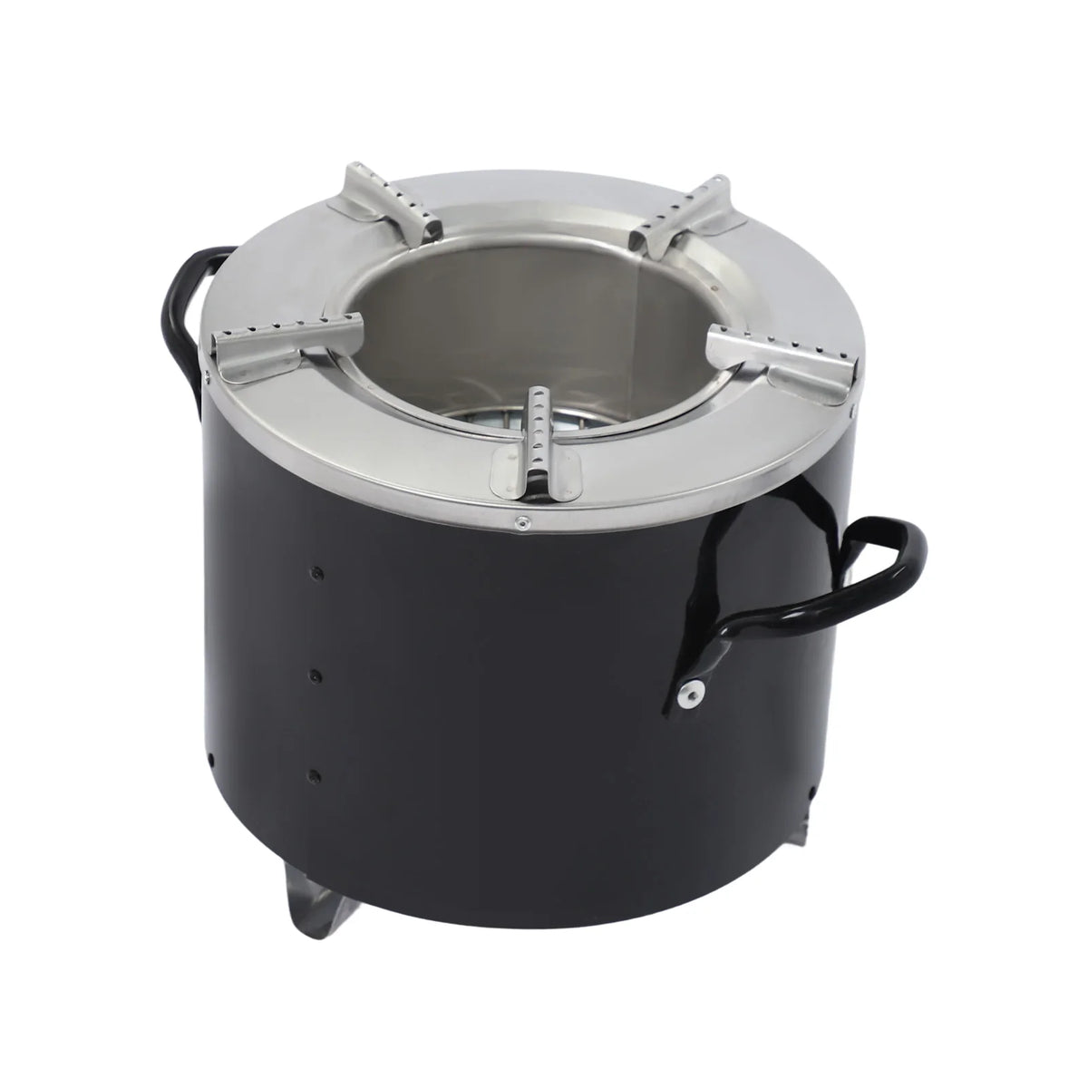 Outdoor Camping Charcoal Stove, Portable Stainless Steel Wood Stove with Removable Ash Tray for BBQ Hiking Backpacking