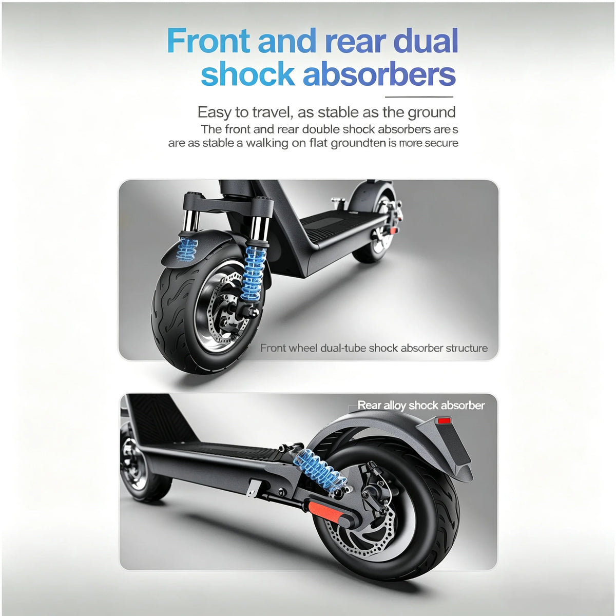 X9B Adult Folding Electric Scooter, 850W Motor, Max 40km/h Speed, 60km Long Range, Removable Battery, Front & Rear Dual Shock Absorbers, 10-inch Tubeless Tires, IPX4 Waterproof Commuter E Scooter