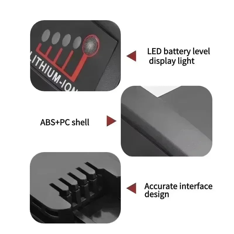 Long Runtime 18V 9.0Ah Rechargeable Li-ion Battery Fit for Milwaukee 18V Battery M18 HB3 HB6 48-11-1860