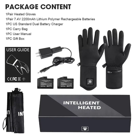Rechargeable Electric Liner Heated Gloves Winter Warm Touch Skiing Gloves Outdoor Sports Riding Skiing Fishing Hunting